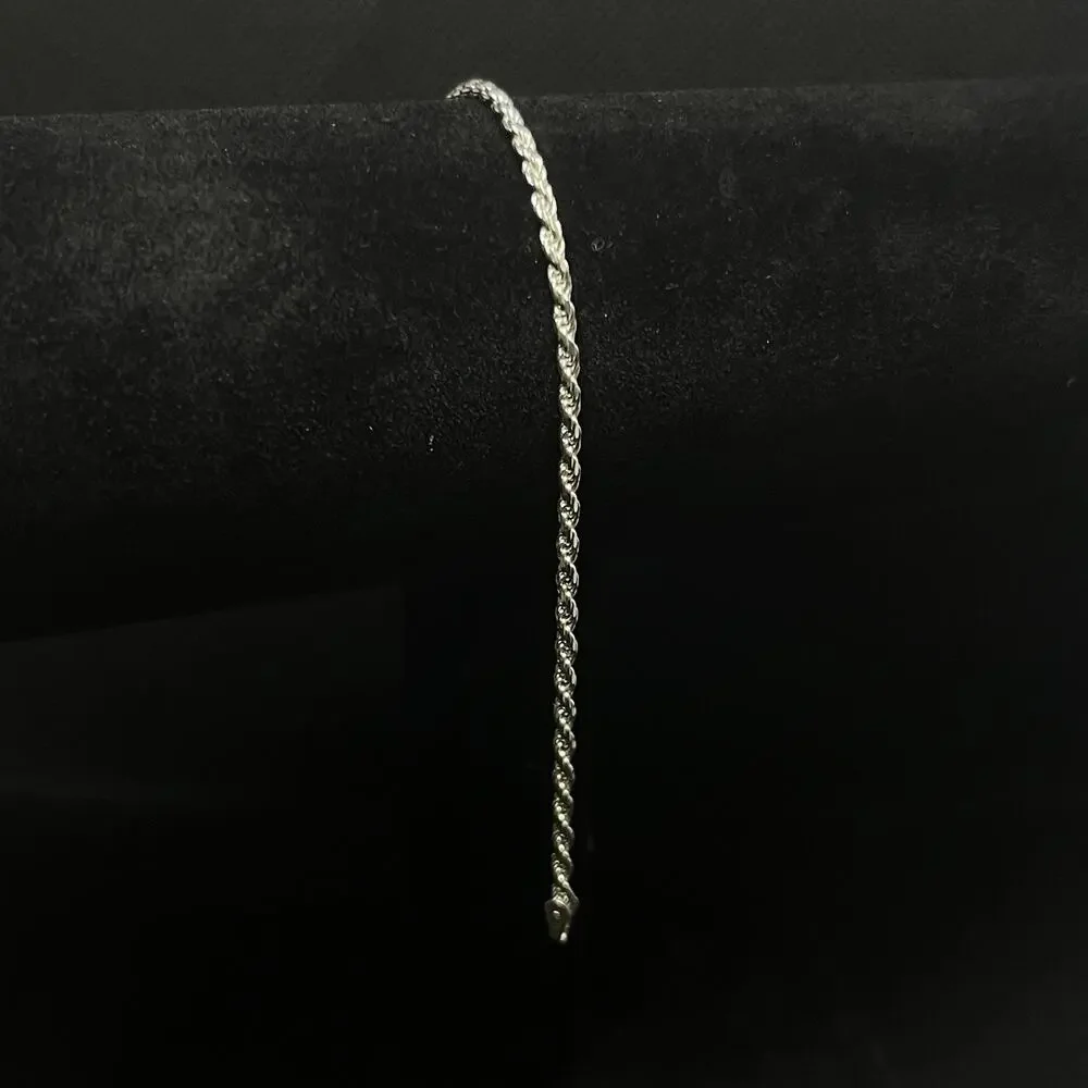 Esclava De Plata 925 Con Tejido Rope - 9 Inch